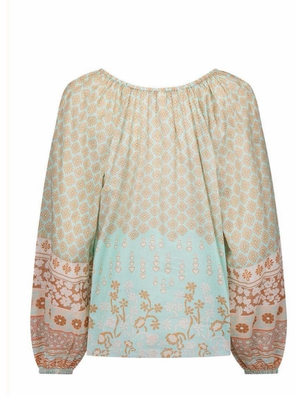 Spell Sweet Nothings Boho Tie-Front Peasant Blouse Top NWT - Picture 4 of 14